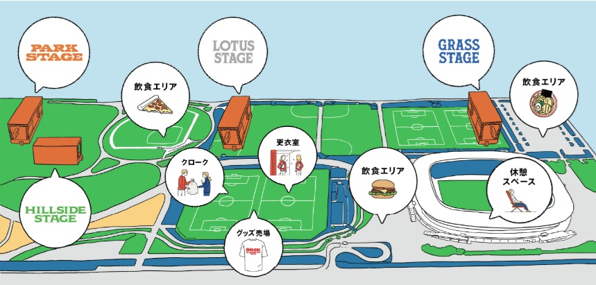 ロッキン2025会場の地図